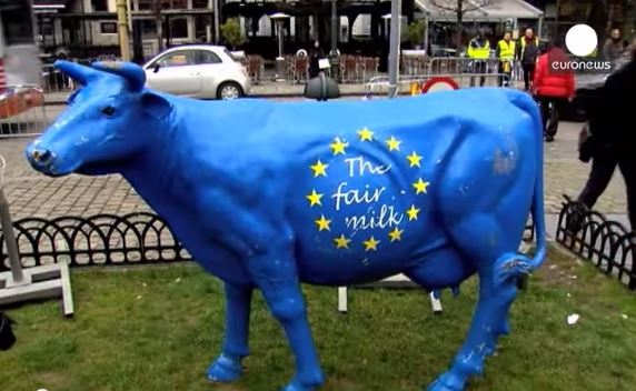 Фермеры снова протестуют в Брюсселе