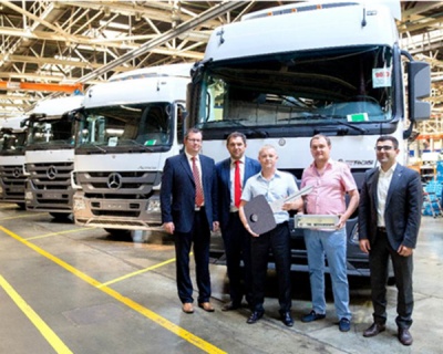 Группа компаний «О2 Рус» пополнила свой парк грузовиками «Мерседес-Бенц»