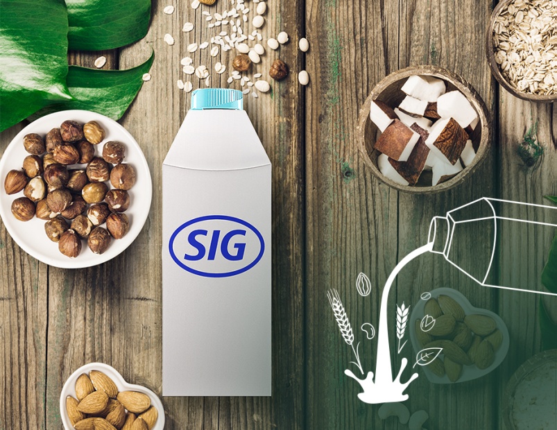 Инновационные напитки на растительной основе в упаковке SIG