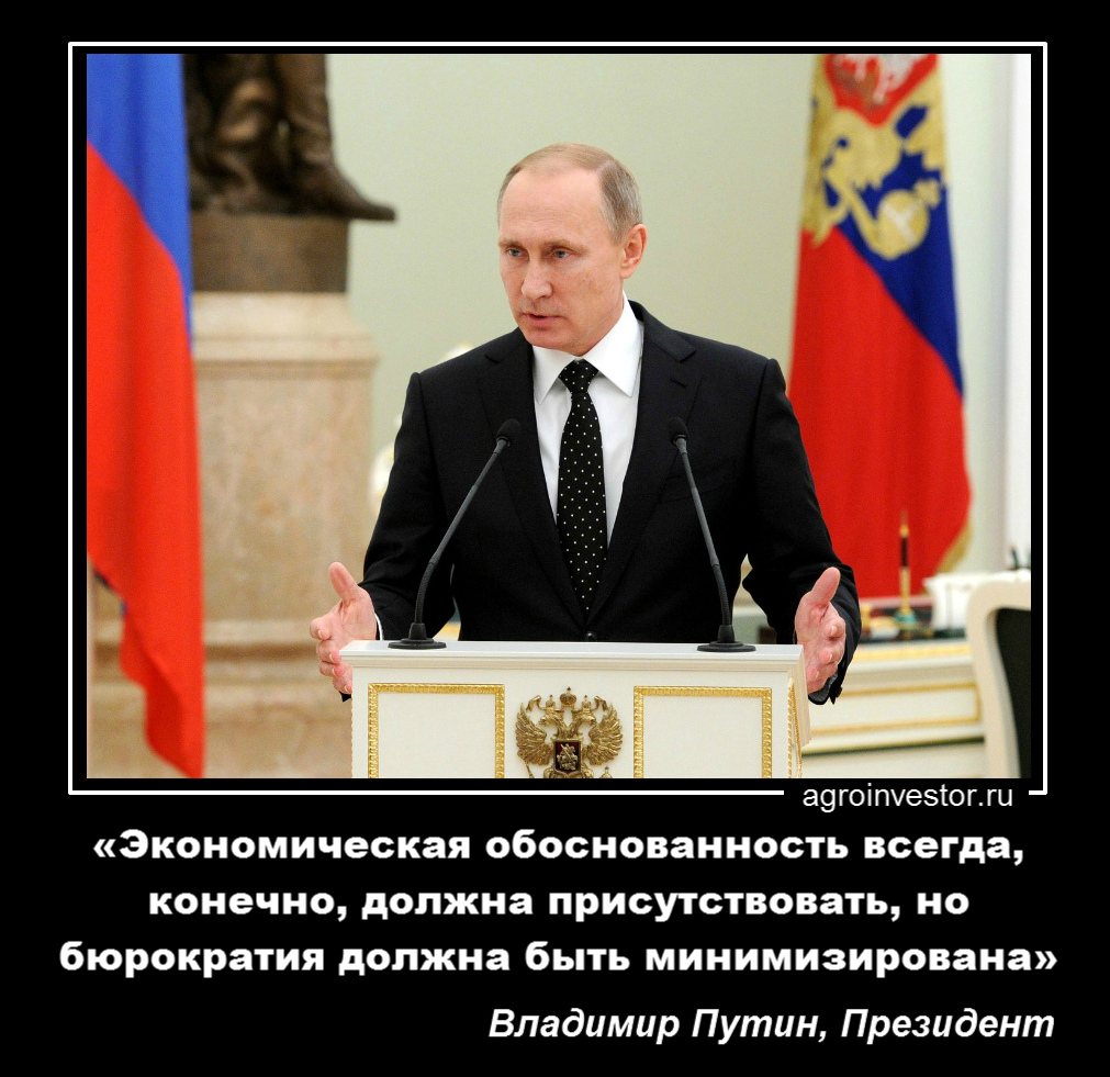 «Экономическая обоснованность всегда, конечно, должна присутствовать, но бюрократия должна быть минимизирована» (kremlin.ru)