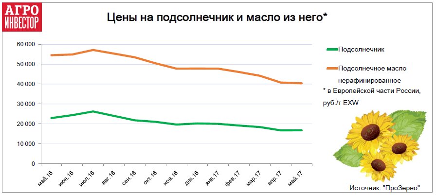 Цены на подсолнечник