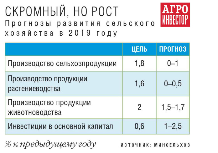 Прогноз развития в 2019 году 