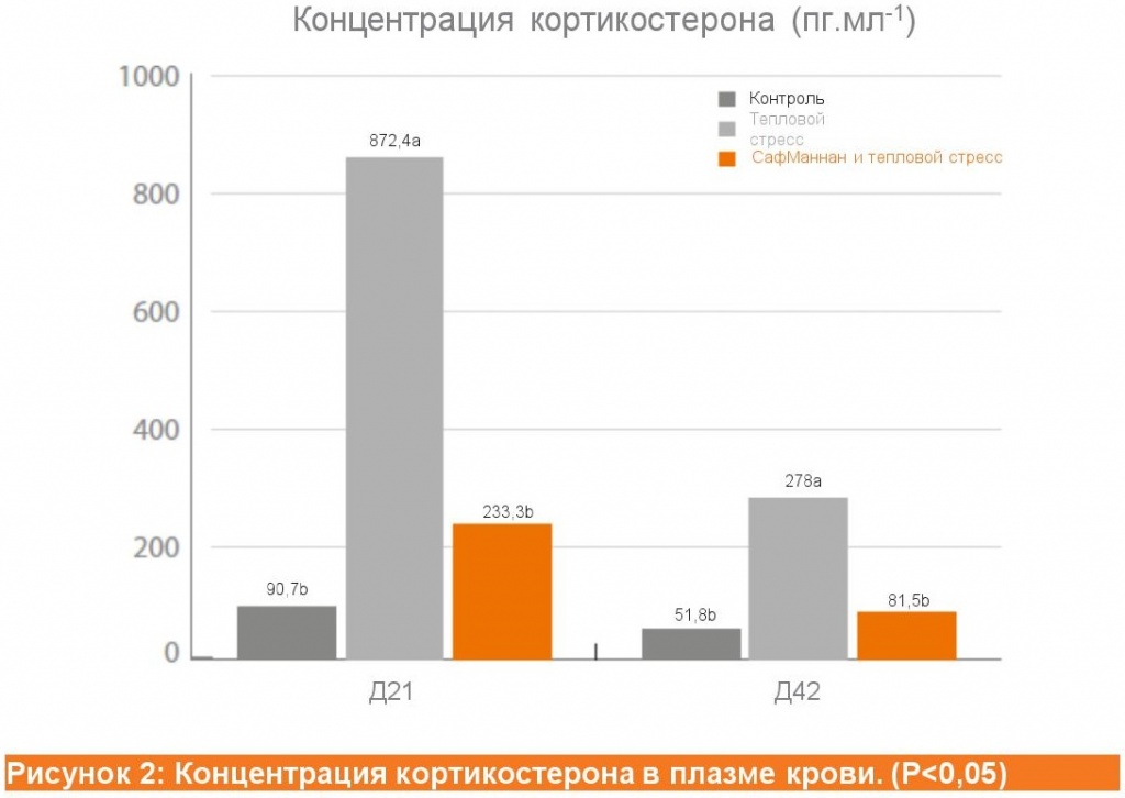 Добавление в корм препарата «СафМаннан» значительно повышало прирост массы 