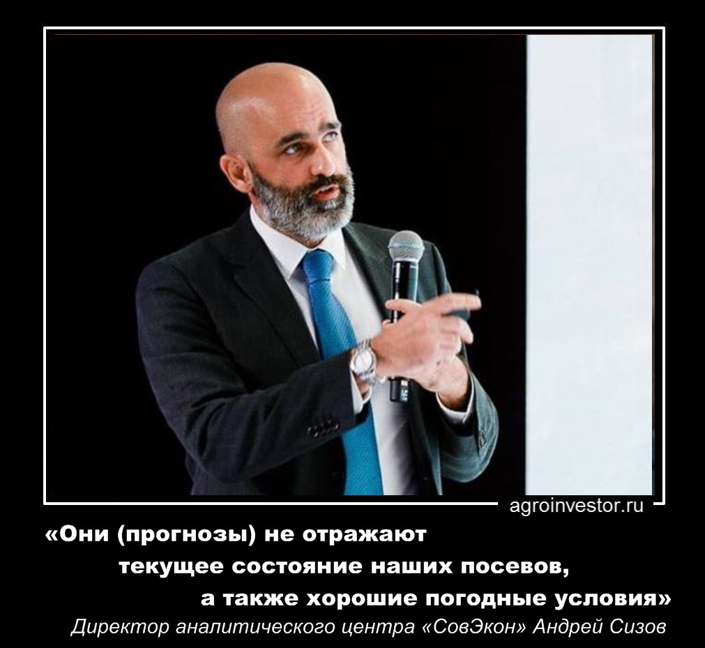 Андрей Сизов «Они (прогнозы) не отражают текущее состояние наших посевов»