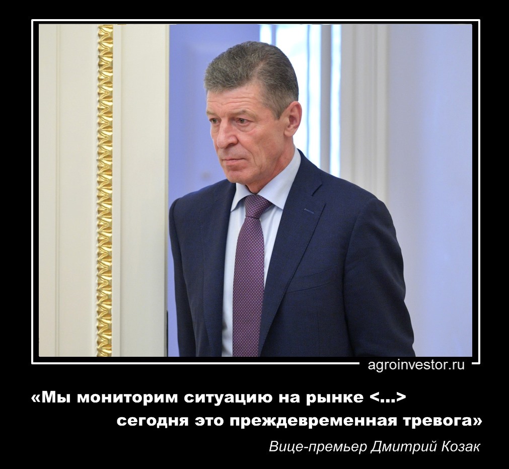 Вице-премьер Дмитрий Козак «Мы мониторим ситуацию на рынке»