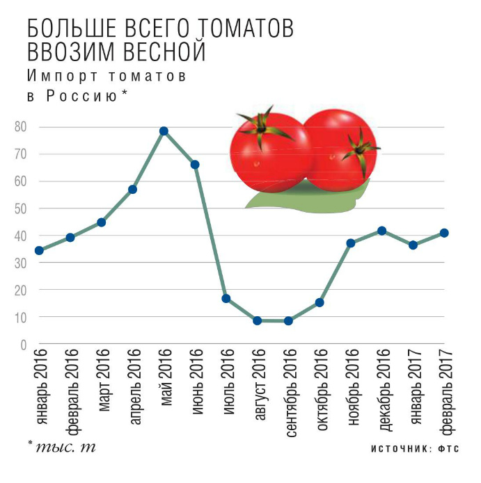 Импорт томатов в Россию