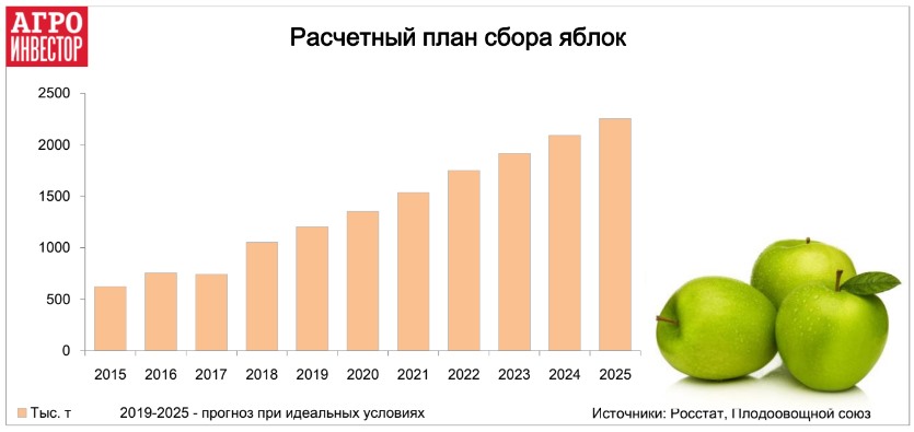 Дефицит яблок - почти 6 млн тонн