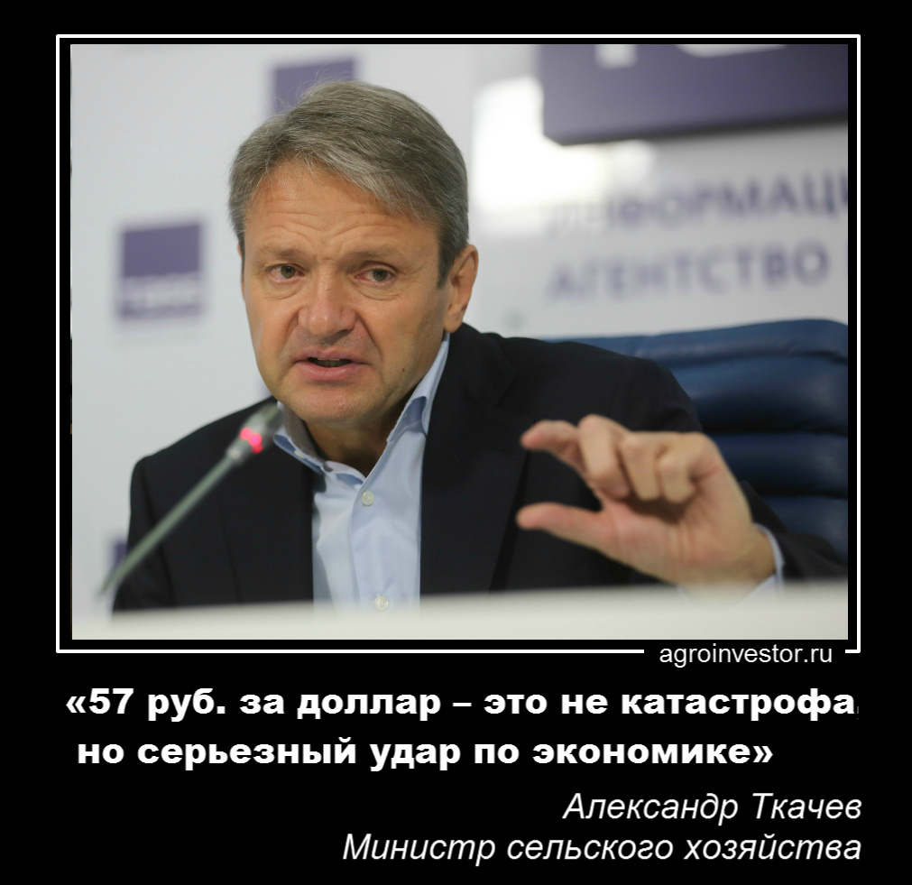 Александр Ткачев: «57 руб. за доллар – это не катастрофа, но серьезный удар по экономике»