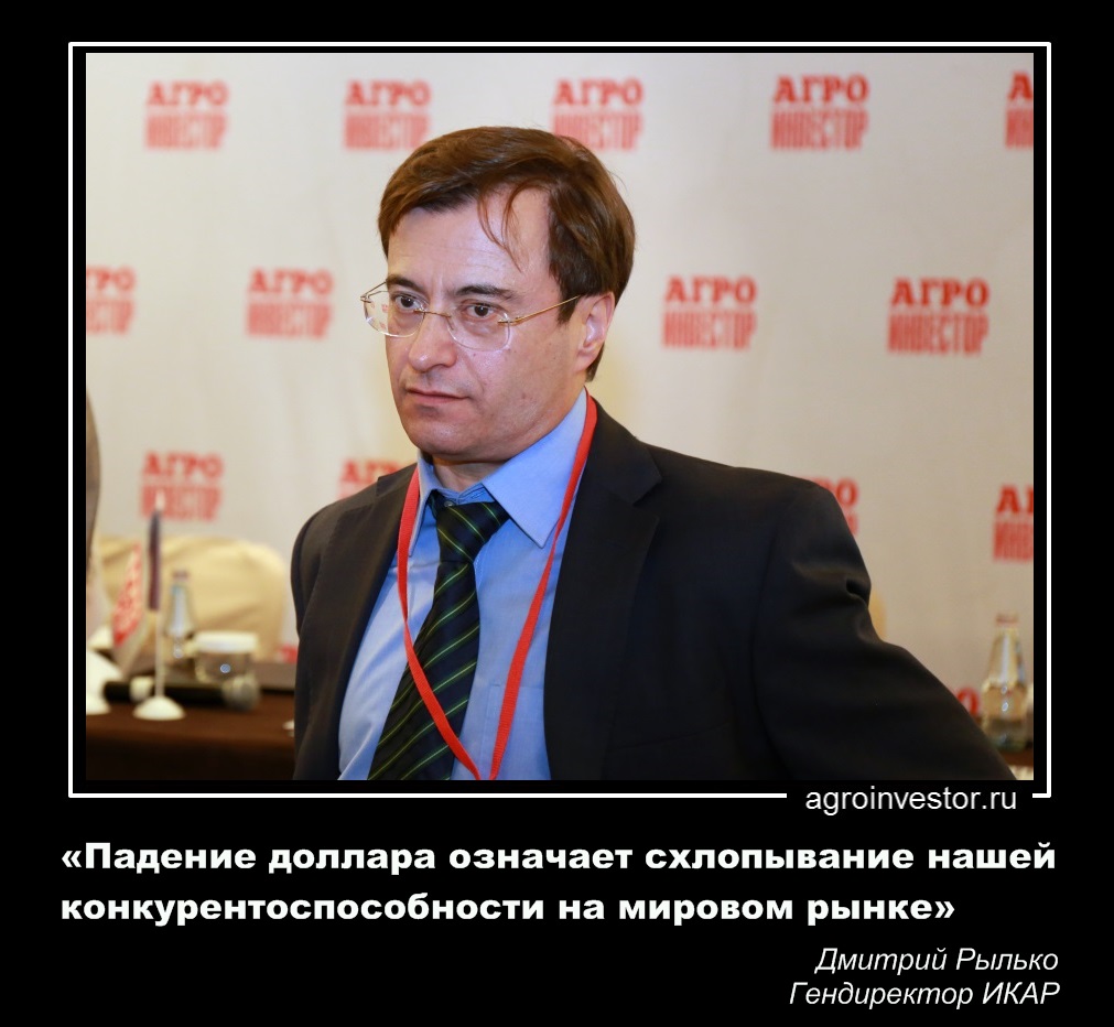 Дмитрий Рылько: «Падение доллара означает схлопывание нашей конкурентоспособности» 