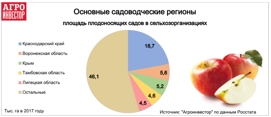 Основные садоводческие регионы