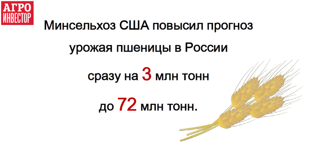 Агроведомство США повысило прогноз урожая в России 