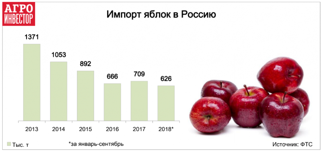 Импорт яблок в Россию