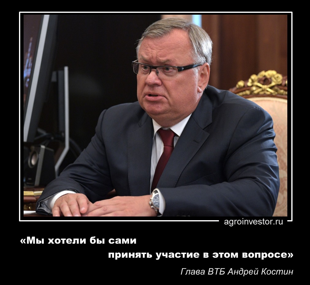 Андрей Костин «Мы хотели бы сами принять участие в этом вопросе»