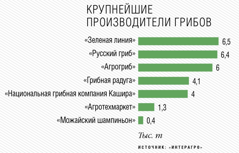 Крупнейшие производители грибов