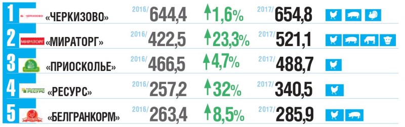 Топ-25 крупнейших российских производителей мяса