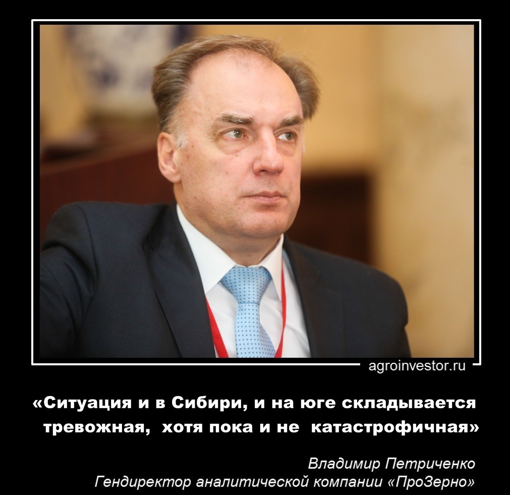 Владимир Петриченко «Ситуация и в Сибири, и на юге складывается тревожная»