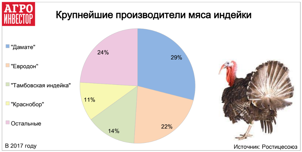 Крупнейшие производители мяса индейки