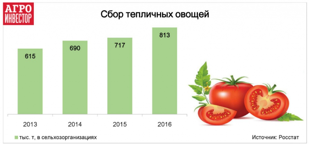 Сбор тепличных овощей