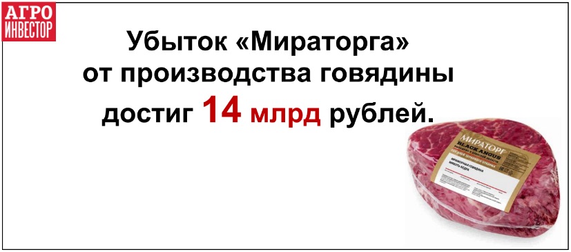 Убыток от производства говядины вырос до 14 млрд рублей